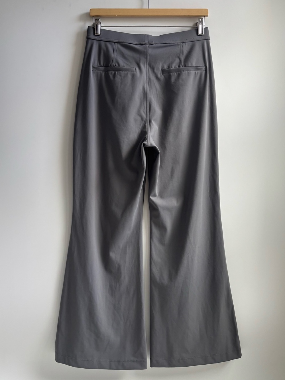 Halara Flex Day Stretch High Waisted Pocket Work Flare Pants Silent Storm Gray - Picture 4 of 16